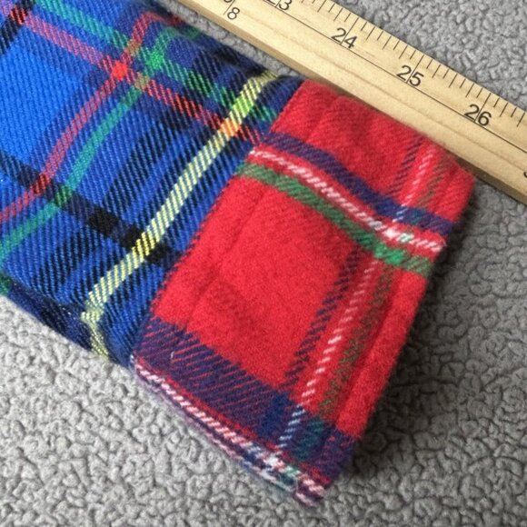 Polo Ralph Lauren Shirt Mens Medium Plaid Patchwork Flannel Button Down Strap - Picture 11 of 13